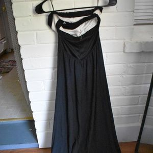 Black strapless maxi dress